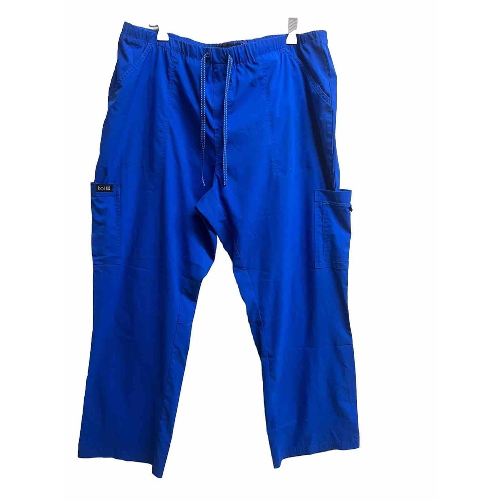 Koi basics‎  scrub bottoms sz 2X royal blue pockets drawstring